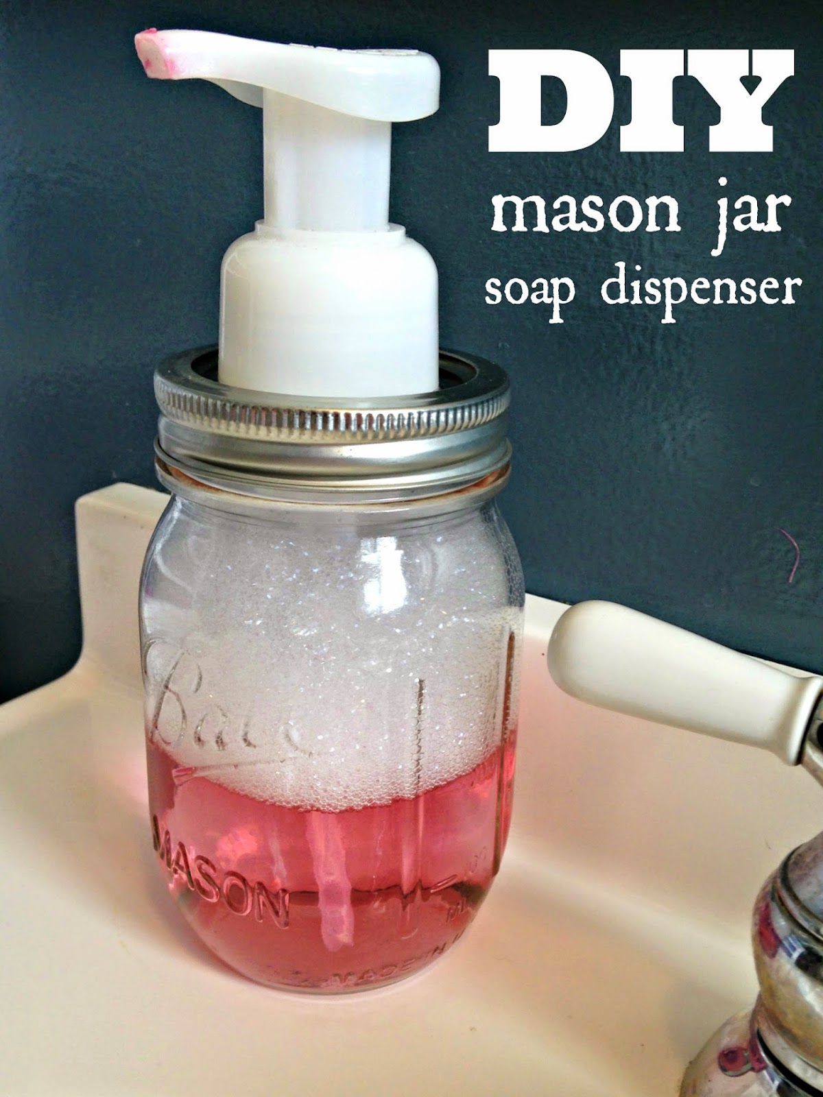 Lattes and Sunshine DIY mason jar soap dispenser