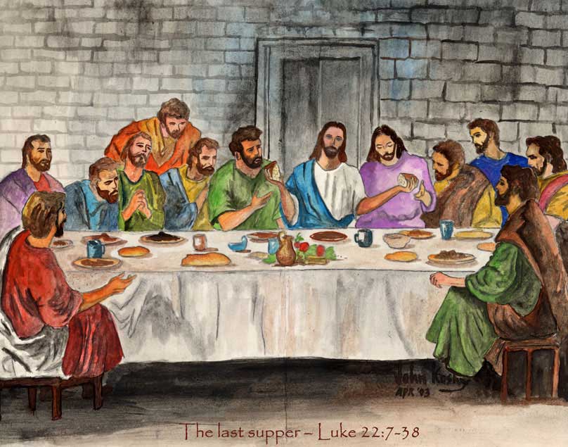 Wallpapers of The Last Supper Jesus and his disciples Passion for Lord