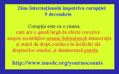 Ziua Internationala Impotriva Coruptiei