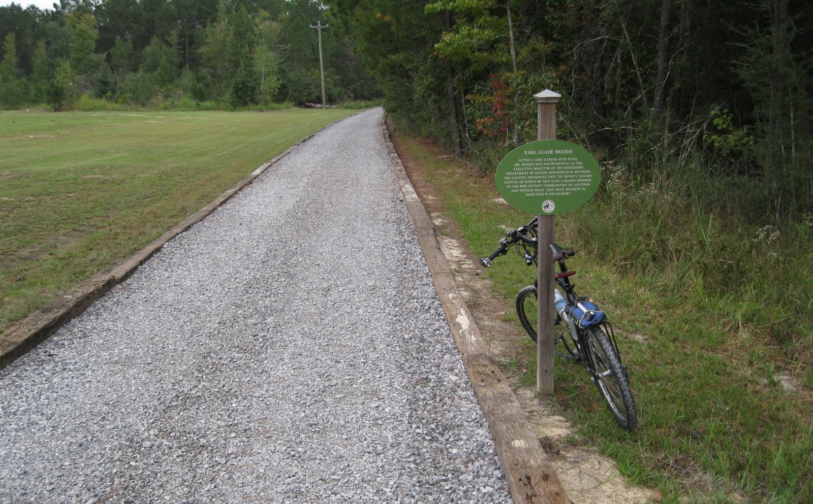 New Orleans Outdoor Companion Possum Trail resurfaced with crushed