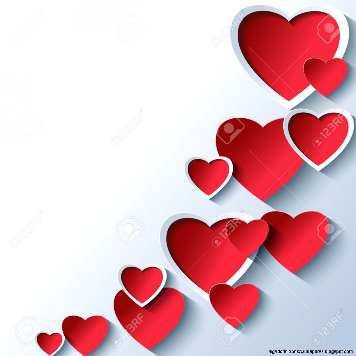 Trendy Abstract Valentines Day Background Grey With 3d Stylized Trendy Abstract Valentines Day Background Grey With 3d Stylized
