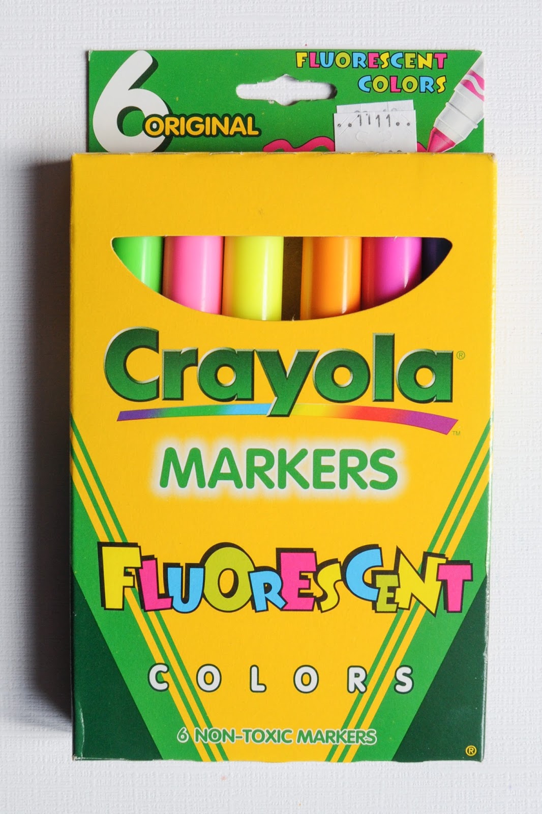 6 Count Crayola Fluorescent Markers Jenny's Crayon Collection