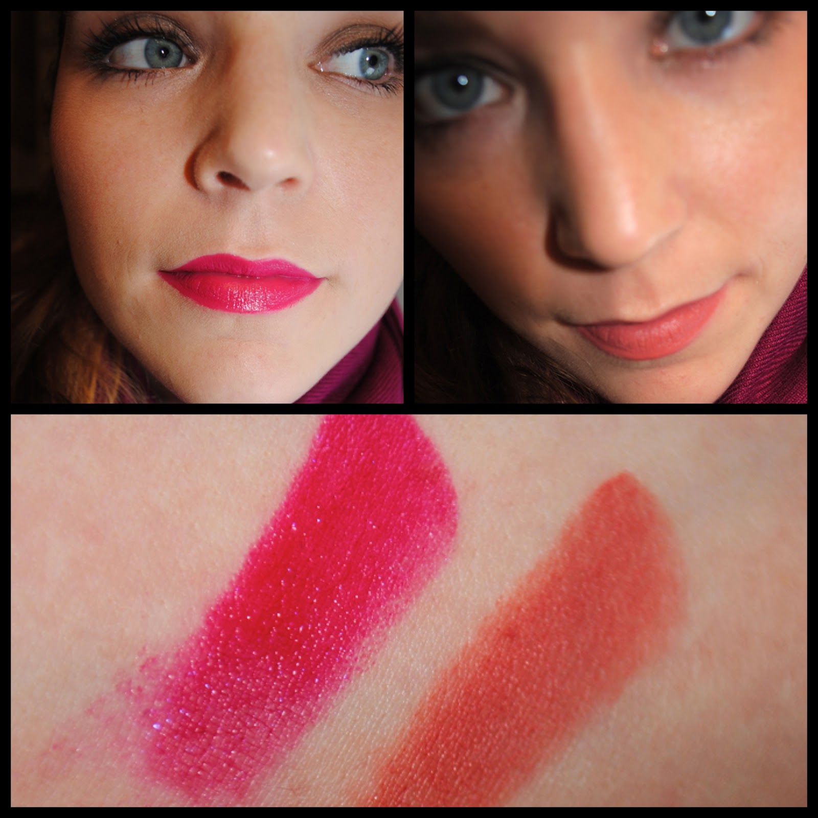 Flower Beauty Kiss Stick Velvet and HighShine Lip Color Review matte