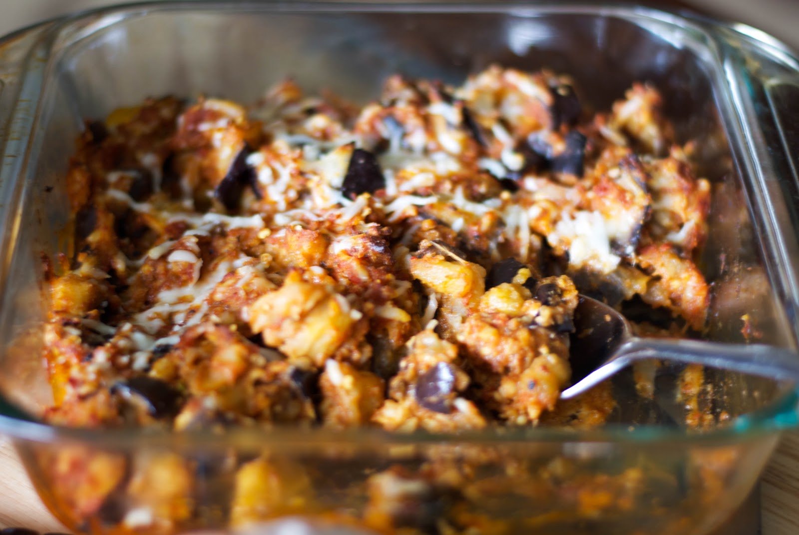 Carrie's Experimental Kitchen Deconstructed Roasted Eggplant Parmesan