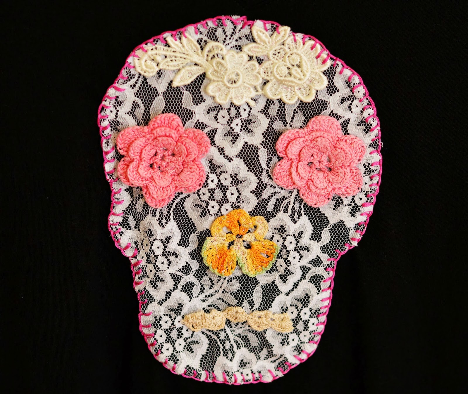 Maize Hutton Lace Skull Tee DIY