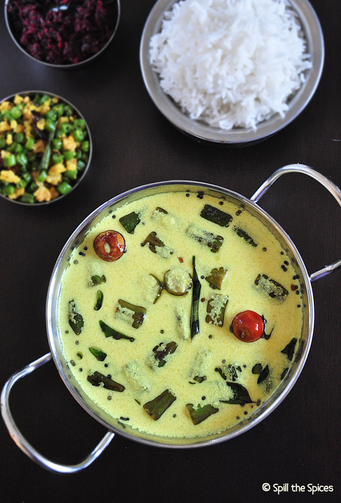 Vendakkai Moru Kootan Okra Buttermilk Curry Spill the Spices