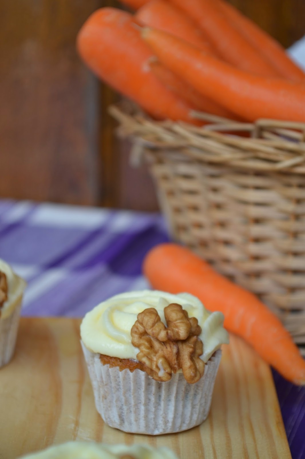 Hau bai gozo! Carrot Cupcakes (Cupcakes de Zanahoria)