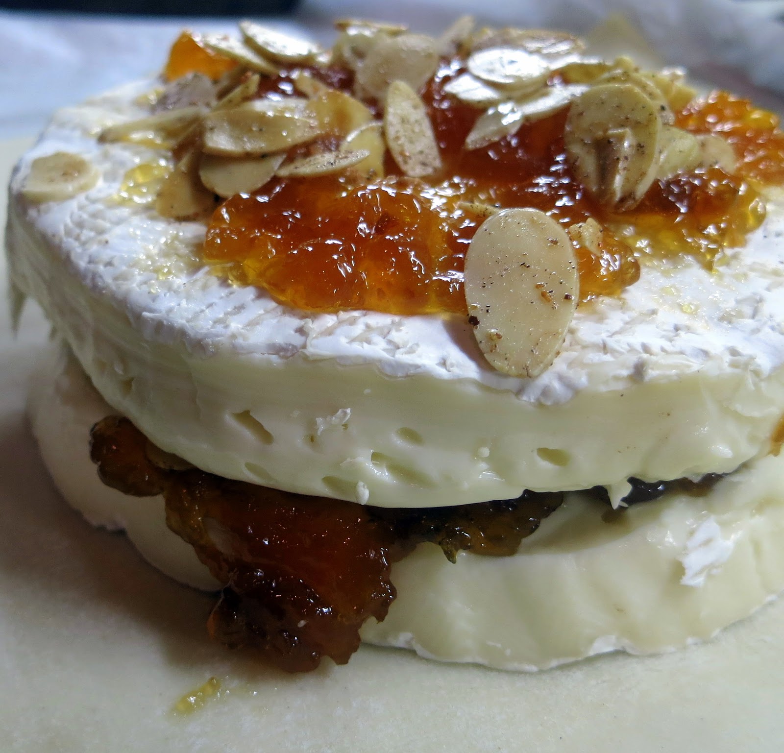 Dragon's Kitchen Apricot & Almond Brie Baked in Puff Pastry
