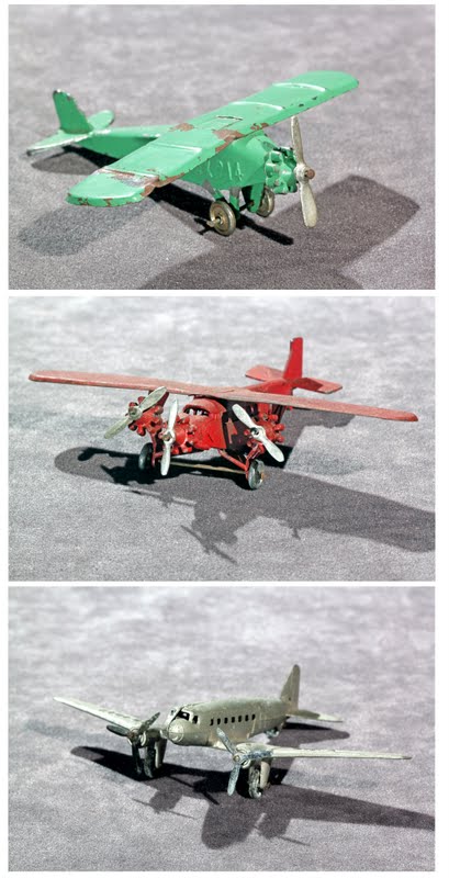 antique metal airplane toys