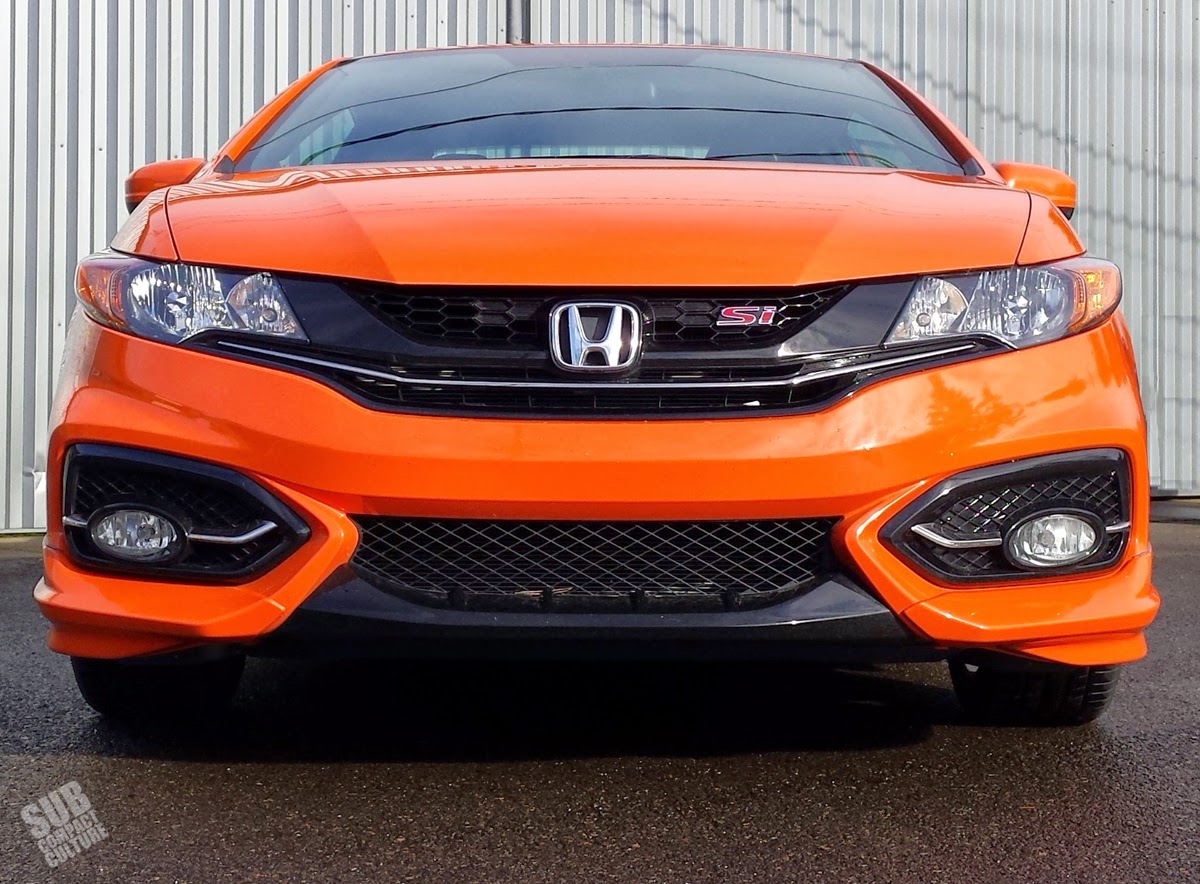 2014 Honda Civic Si Orange Fire Pearl front
