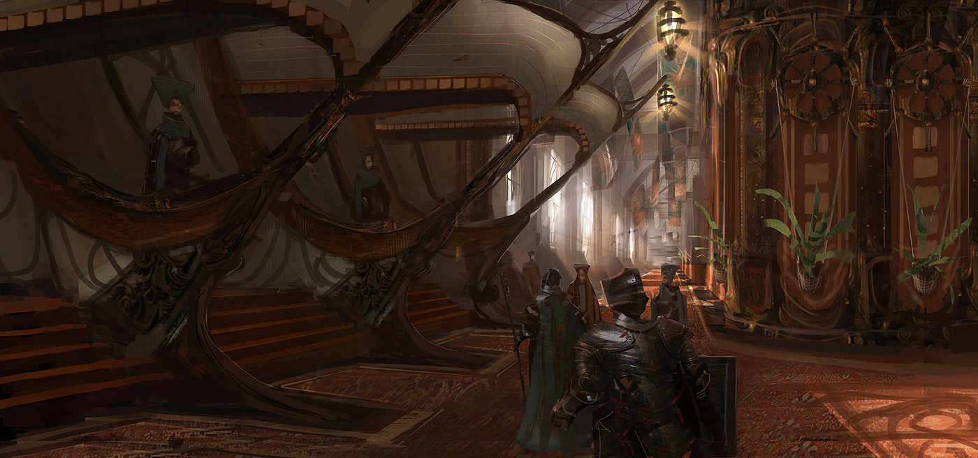 The Art of Levi Hopkins GW2 LionsArch Interior and Anchor Lighthouse