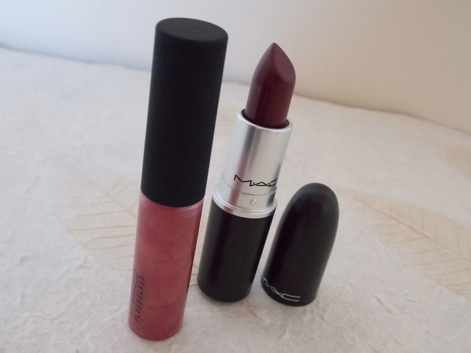 MAC Plushglass in Power Supply and MAC Lipstick in Dark Side MAC Plushglass in Power Supply and MAC Lipstick in Dark Side