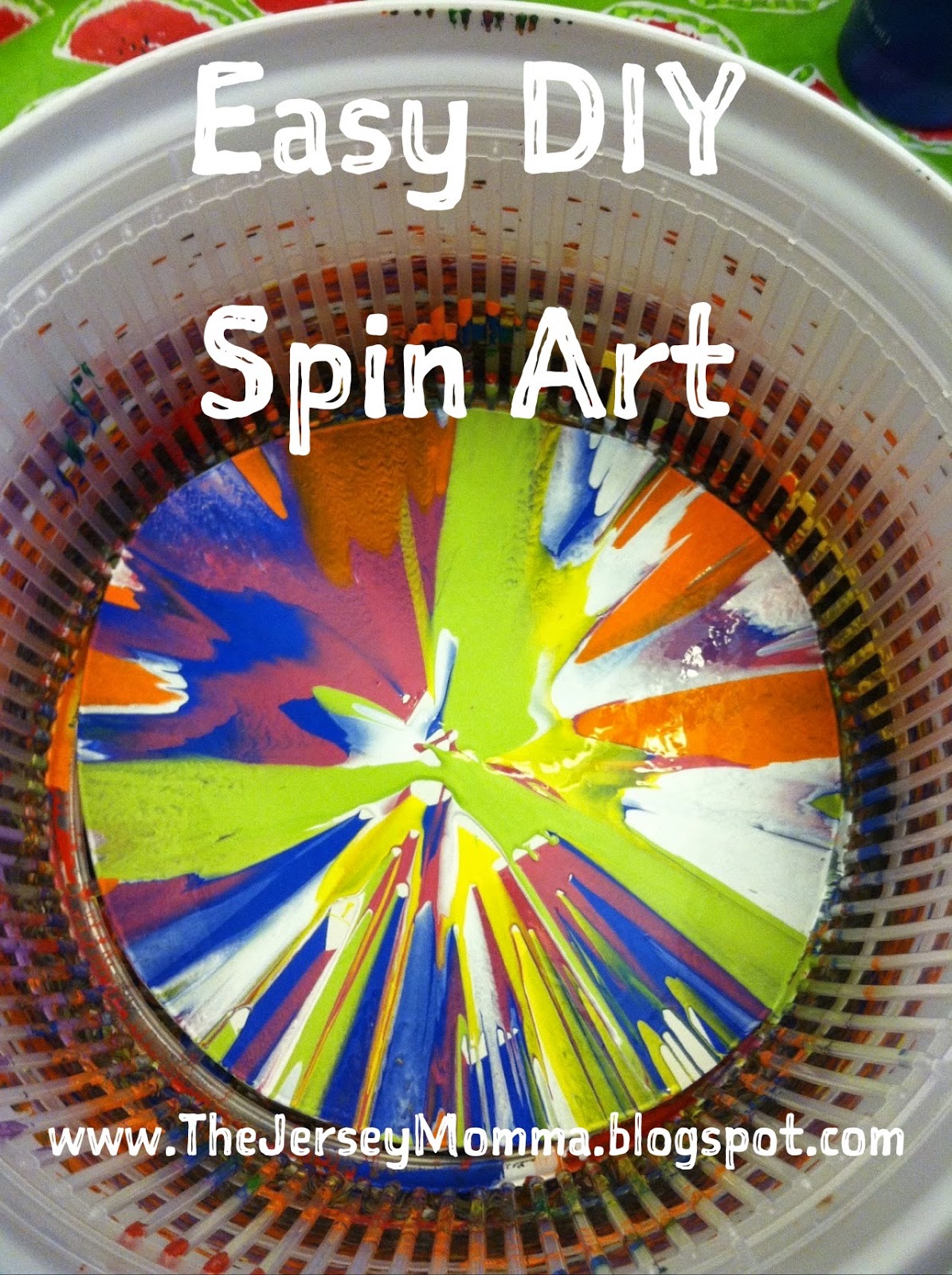 The Jersey Momma DIY Spin Art Crafts for Kids