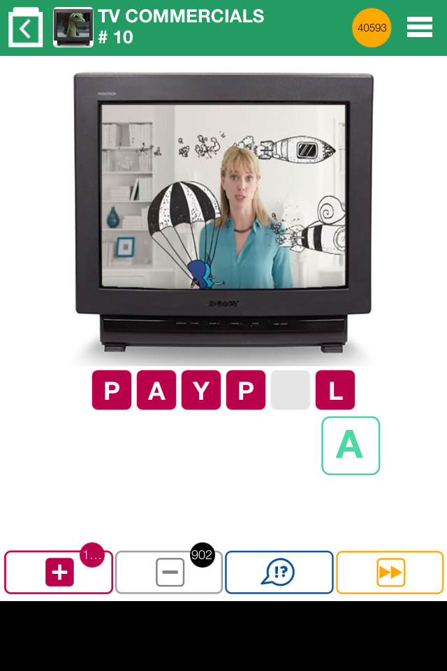 App and Answers: 100 Pics 1 Picture Quiz Tv Commercials Level 1-10 Answers