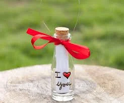 Messages in a bottle romantic gift