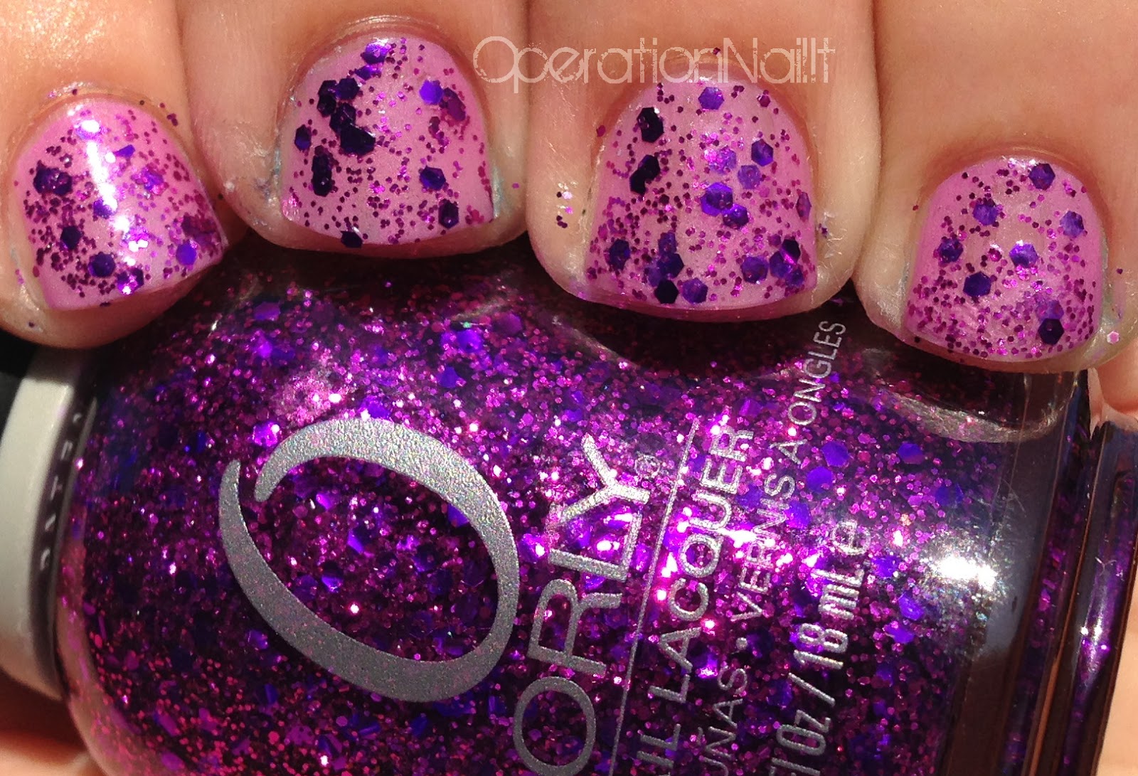 Orly Ultraviolet Purple Magenta Shimmery Glitter Nail Polish 20470