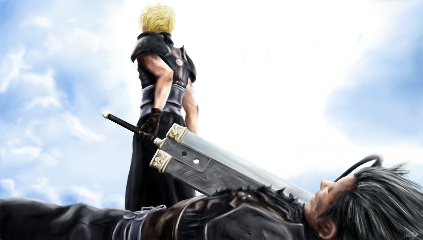 zack vs cloud buster sword zack vs cloud buster sword