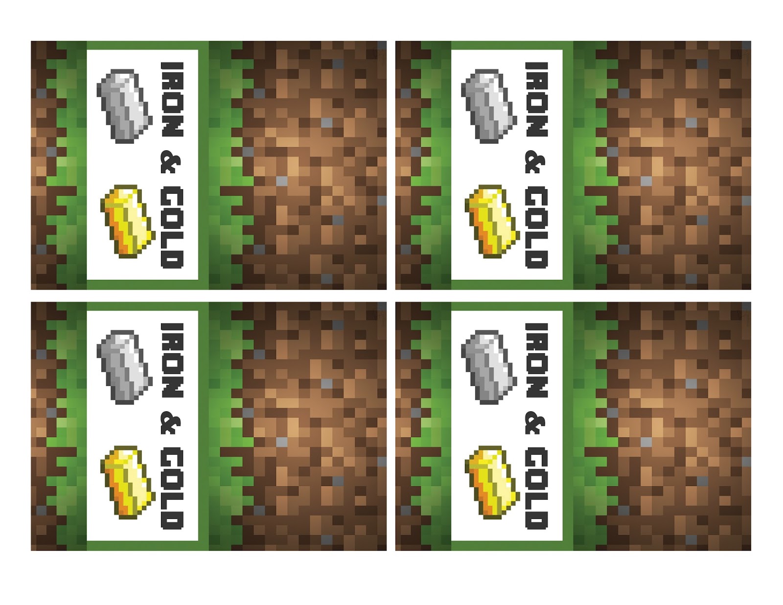 This is a picture of Effortless Free Printable Minecraft Food Labels This is a graphic of Effortless Free Printable Minecraft Food Labels