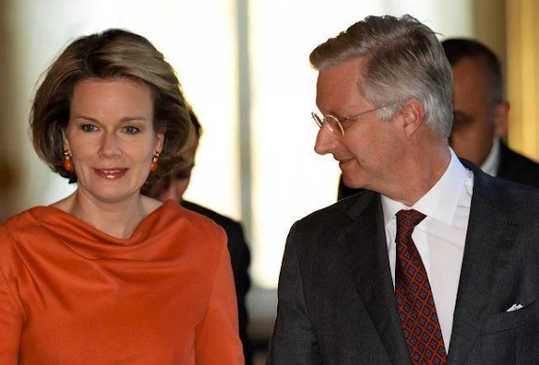 King Philippe and Queen Mathilde of Belgium participated in a meeting on social integration, prevention of radicalization and the follow up radicalized youths at the Royal Palace