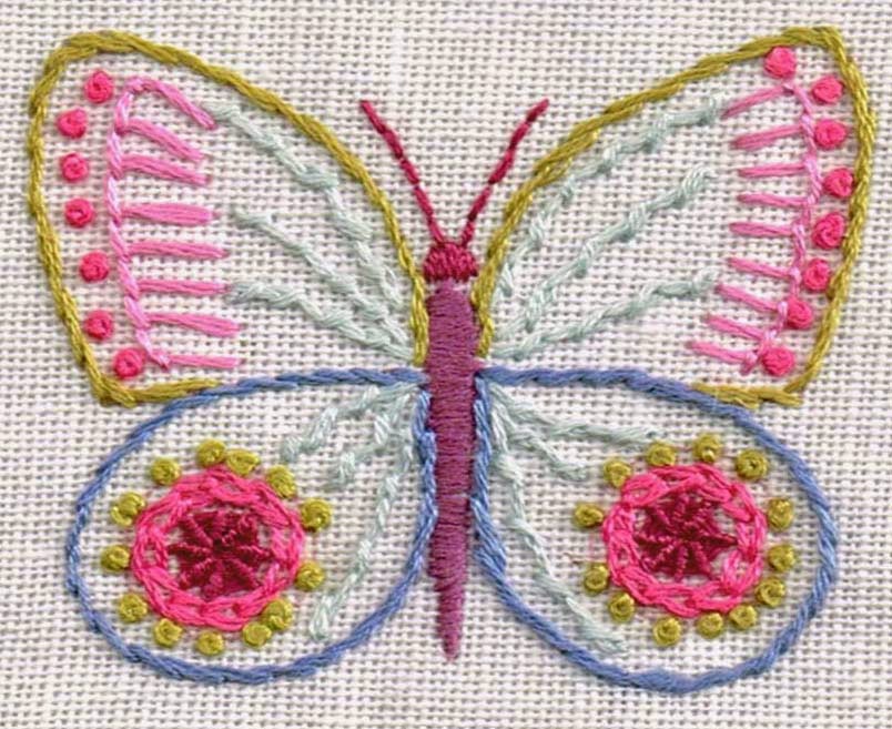 NANCY NICHOLSON Embroidered Butterflies and France!