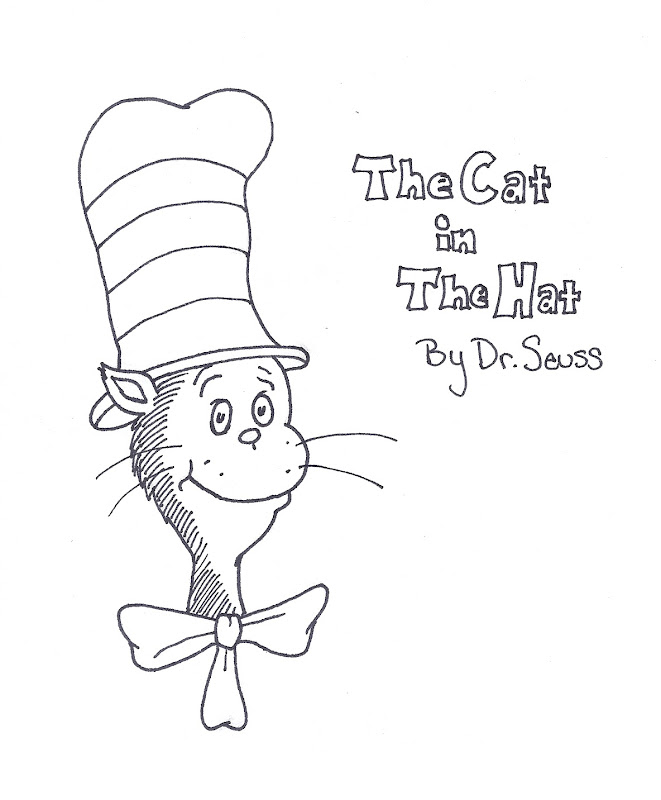 The Cat in the Hat Coloring Page title=