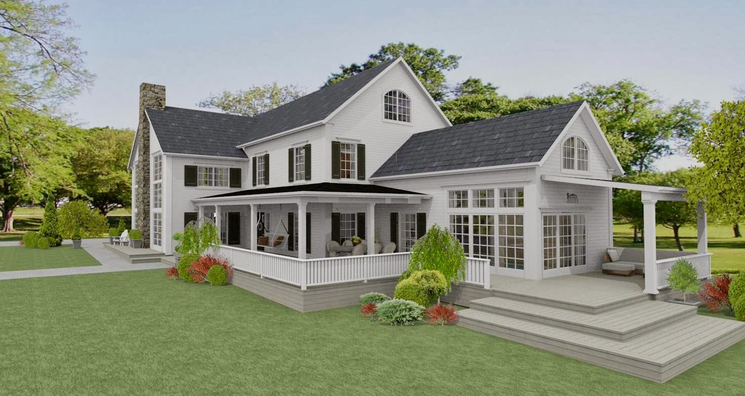 Den vita drömgården: bygglovshandlingar klara new england hus