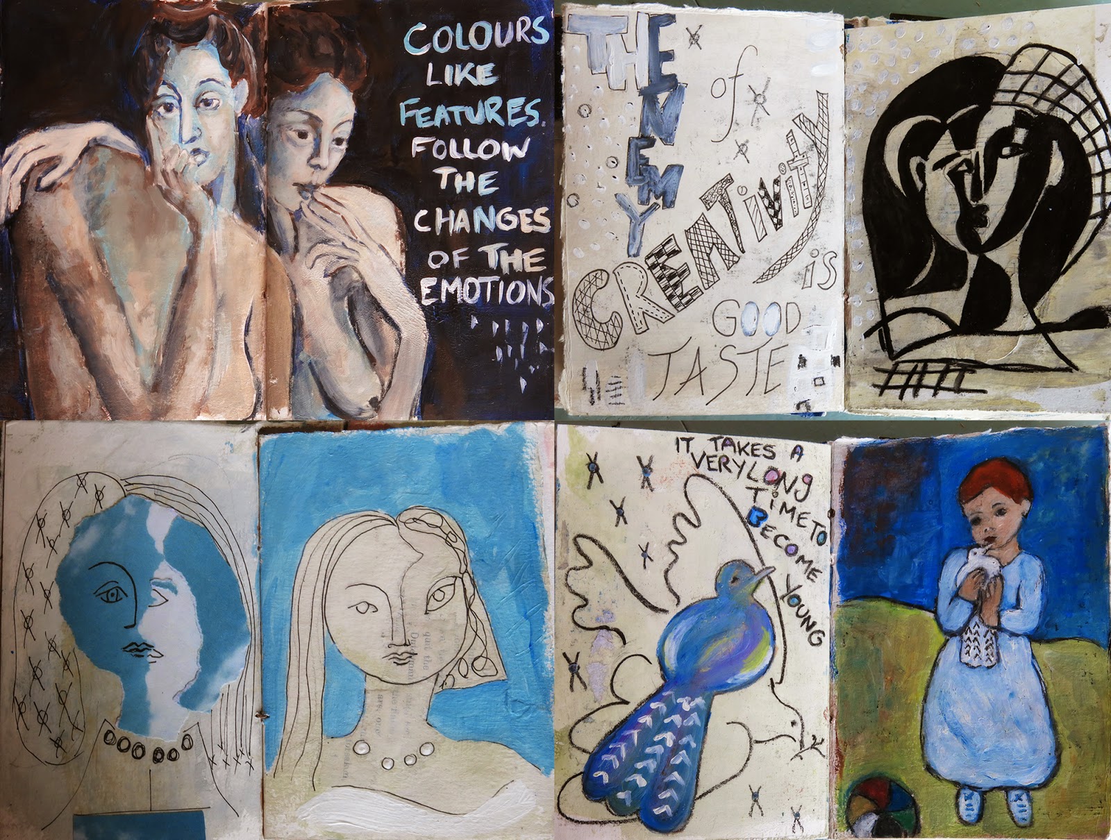 Galia Alena mixed media artist Picasso homage