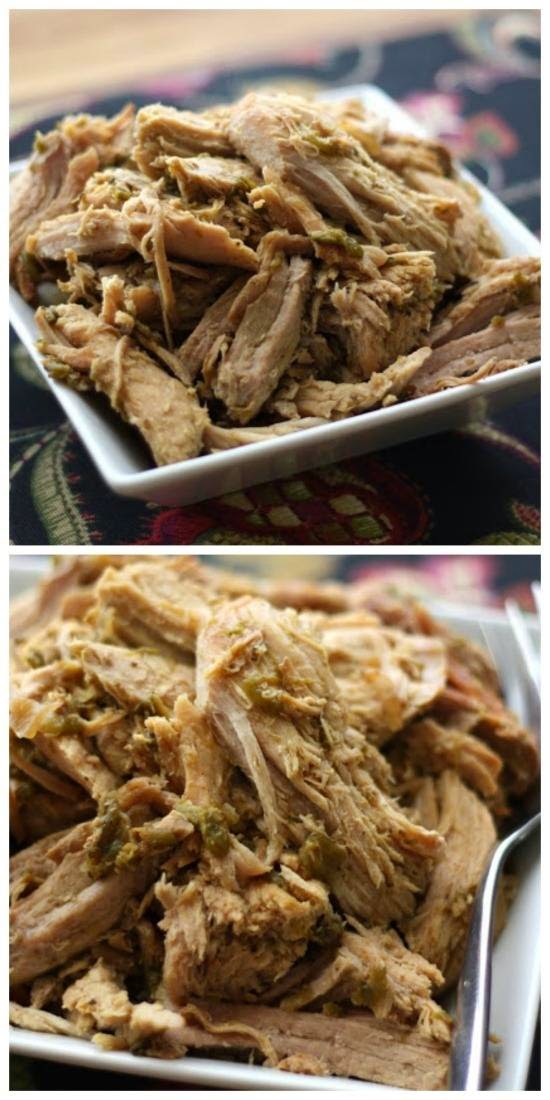 Slow Cooker from Scratch® CrockPot Green Chile Pulled Pork from