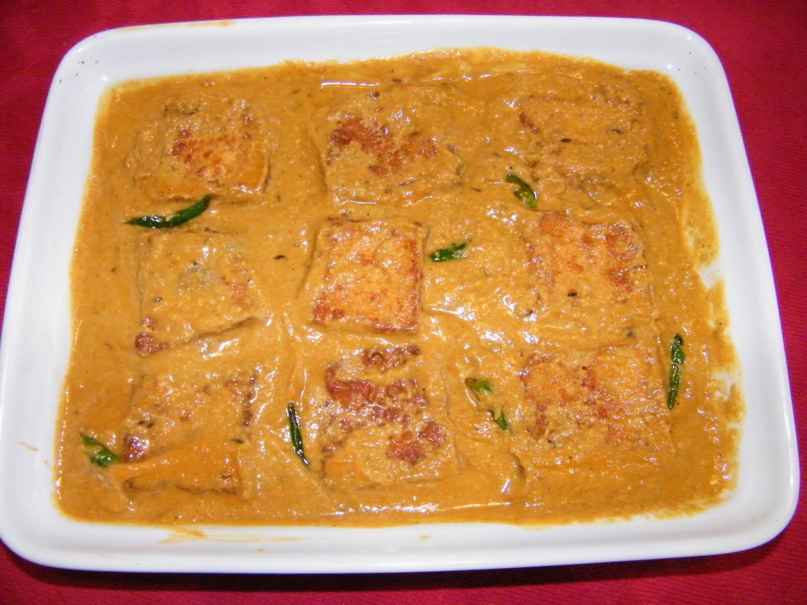 Recipes from the World Bengali style cottage cheese curry (Chanar Dalna)