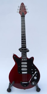 miniature guitar brian may red