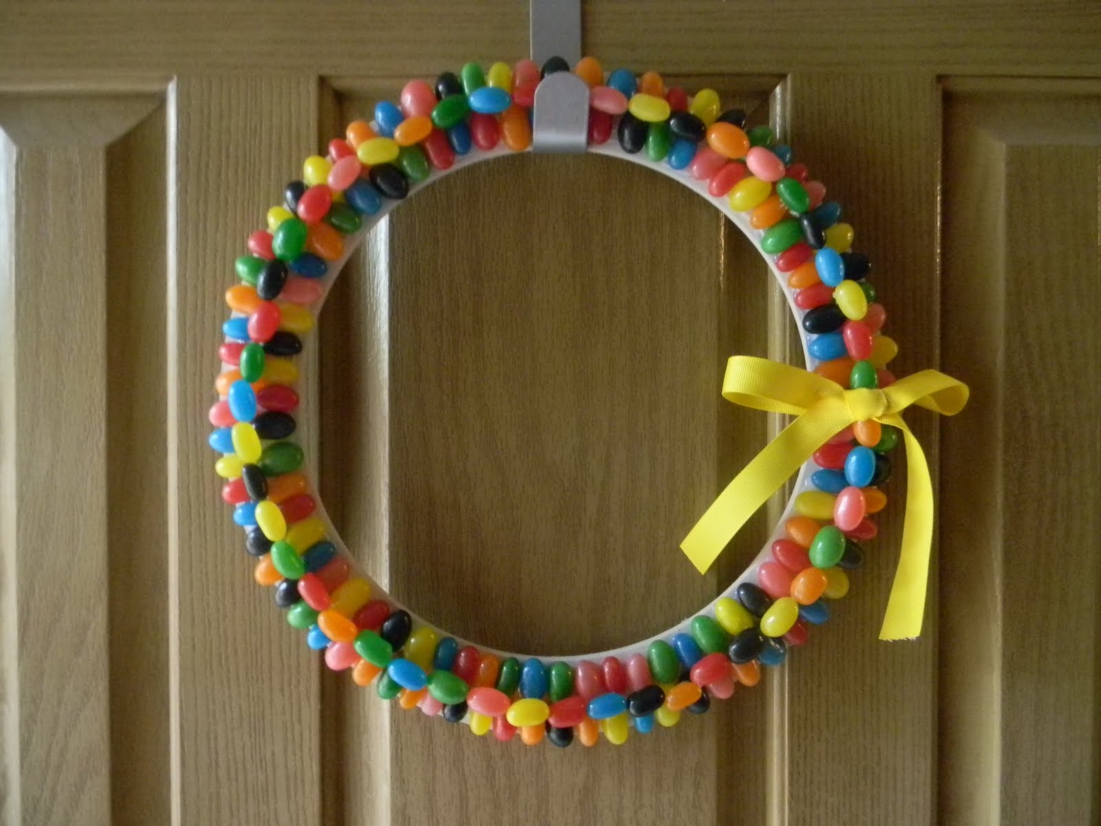 wreath jelly bean flat wood ring crafty simply