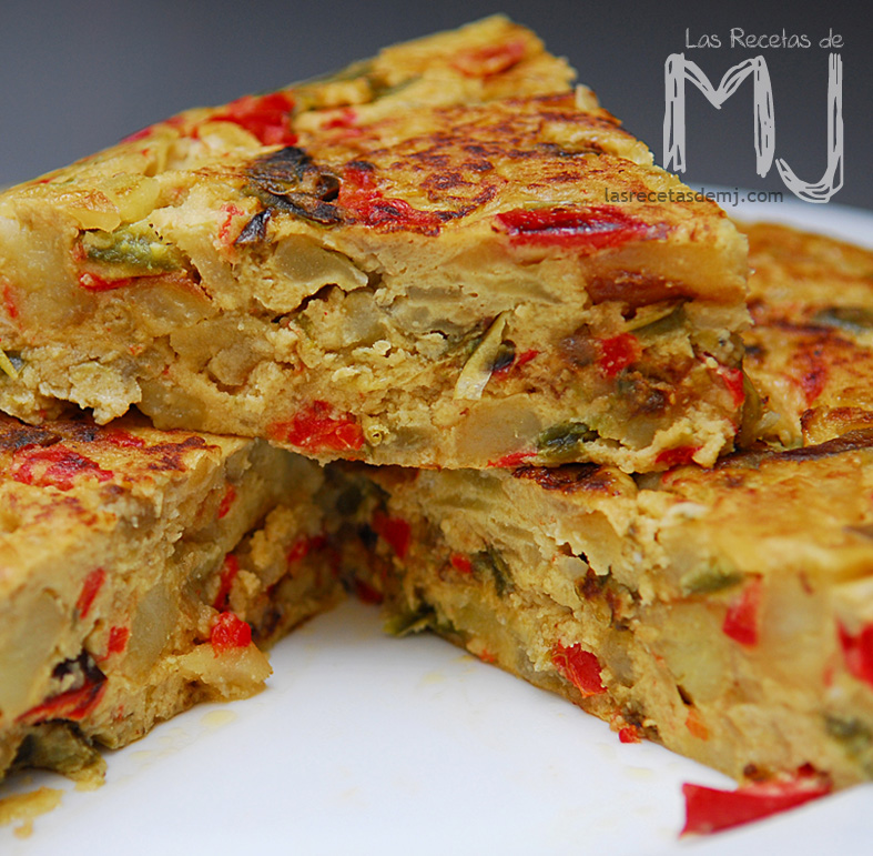 TORTILLA DE PATATAS CON VERDURA Las Recetas de MJ