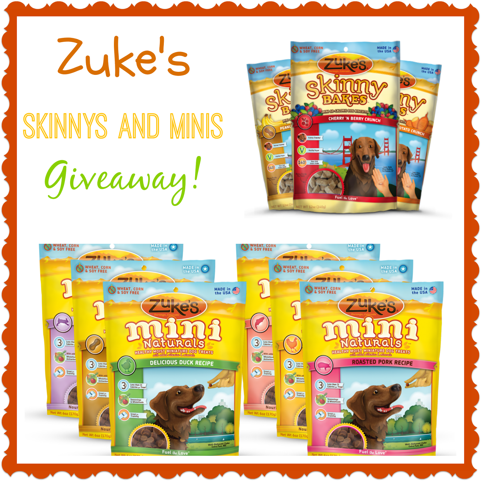 To Dog With Love Zuke's Skinnys and Minis Giveaway!