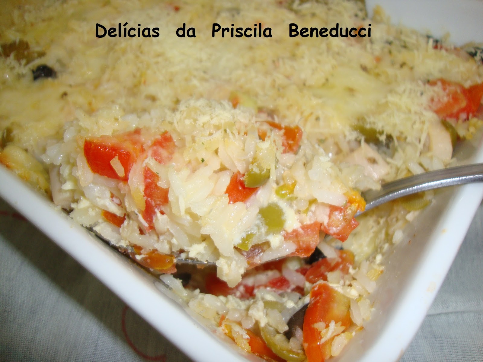 "Arroz de Forno Cremoso com Creme de Leite e Maggi Meu Segredo"