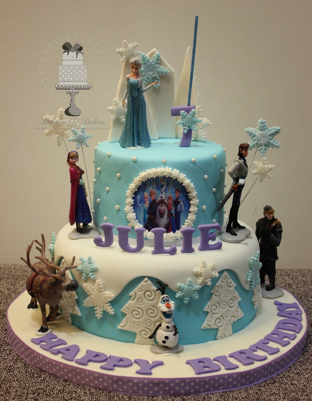 Delectable Delites Frozen theme cake for Julie's 7th birthday Delectable Delites Frozen theme cake for Julie's 7th birthday
