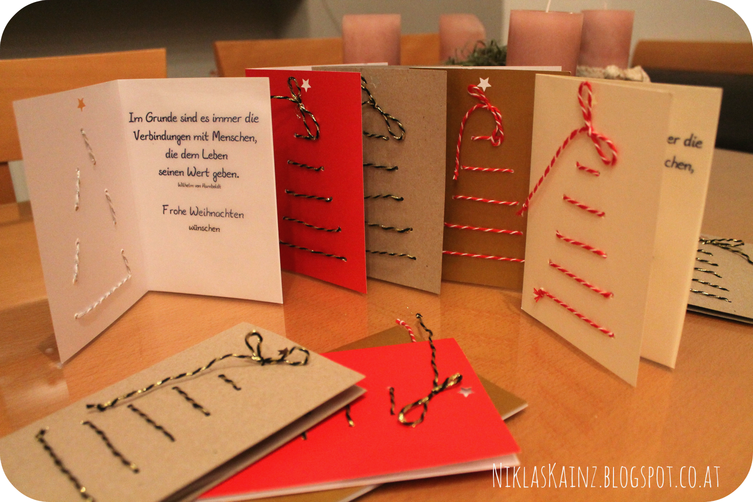 Weihnachtskarten selbst gemacht