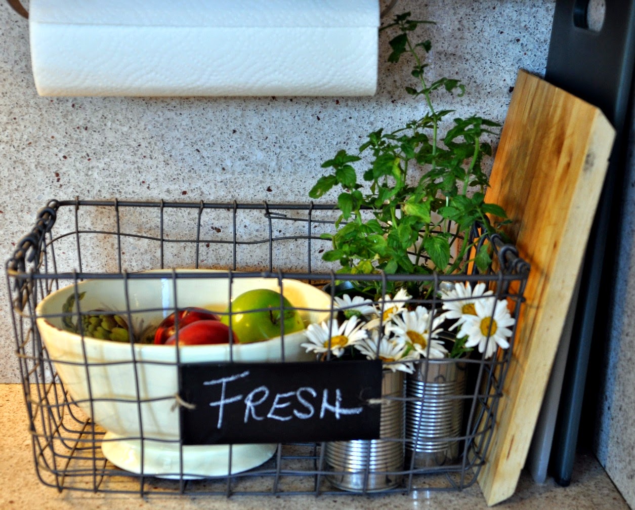 wire baskets in the kitchen Life on Lemon Lane
