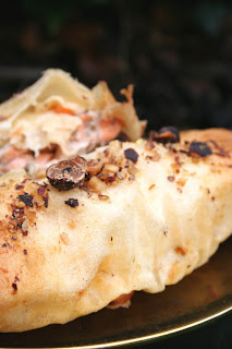 saumon - strudels de saumon aux champignons et foie gras 12-2011+056
