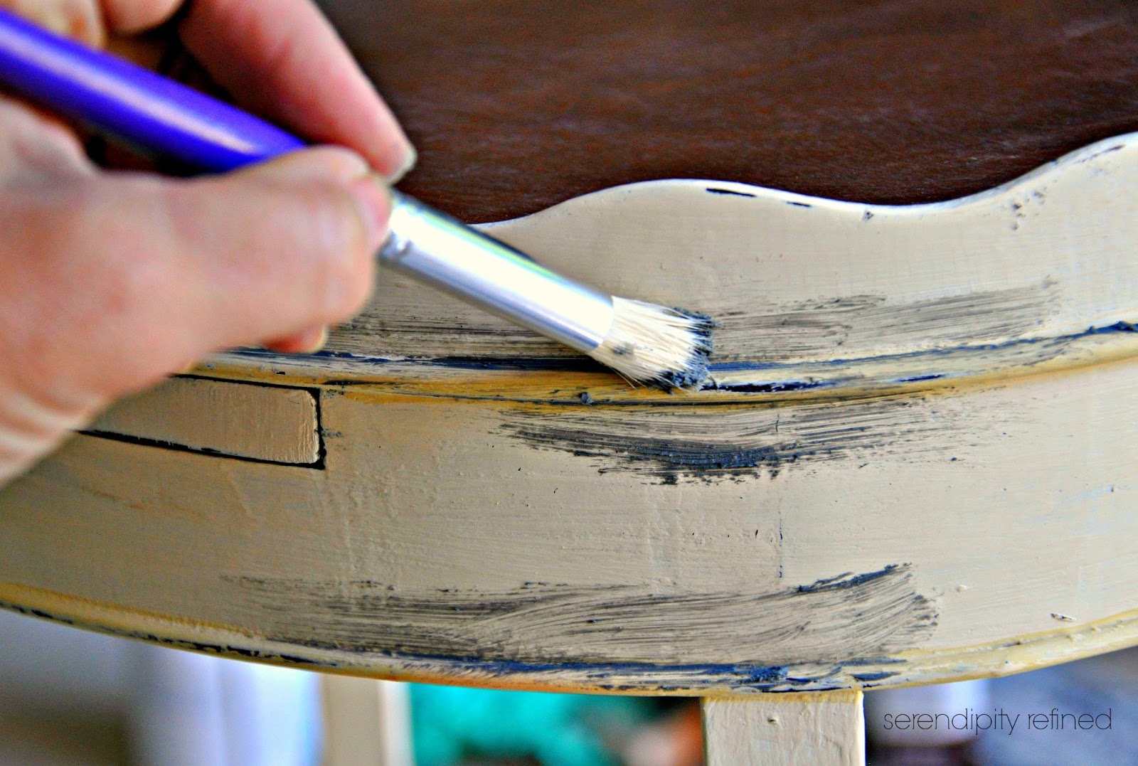 Serendipity Refined Blog Roadside Rescue Side Table Chalk Paint/Tinted