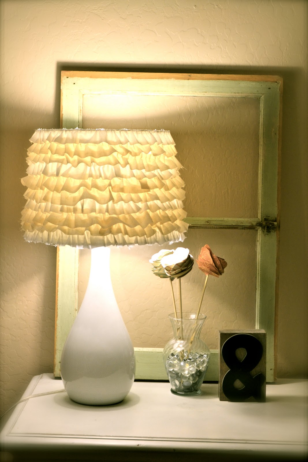 tutorial shabby chic ruffle lamp shade Paddington Way.