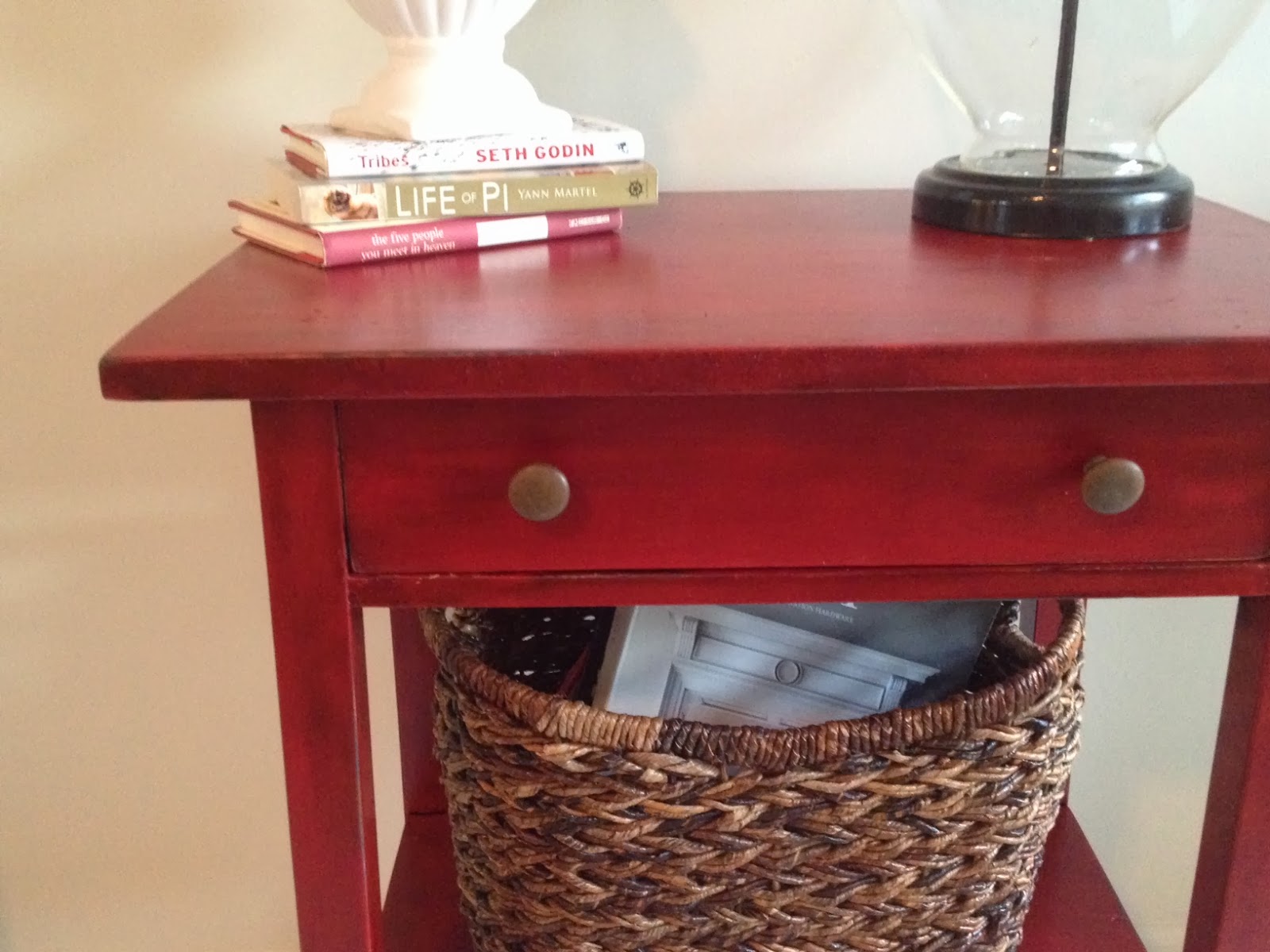 Two It Yourself 'Antique' painted table using stain over paint