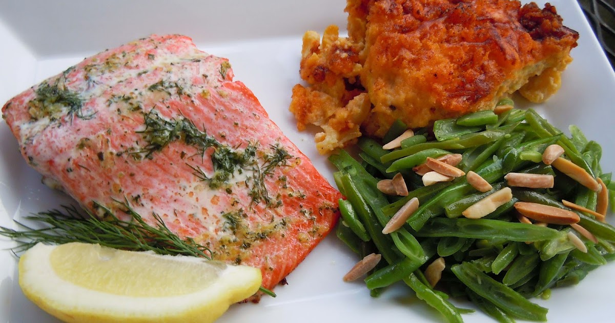 Gourmet Girl Cooks Roasted Wild Sockeye Salmon w/ Lemon Dill Garlic Butter