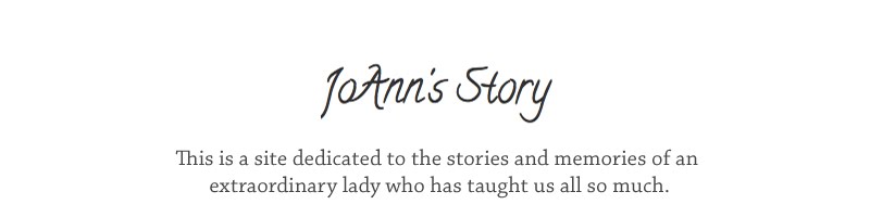 JoAnn's Story