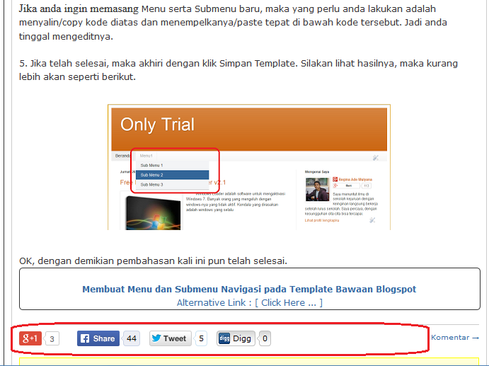 Memasang Iklan di Atas dan Bawah Posting Memasang Iklan di Atas dan Bawah Posting