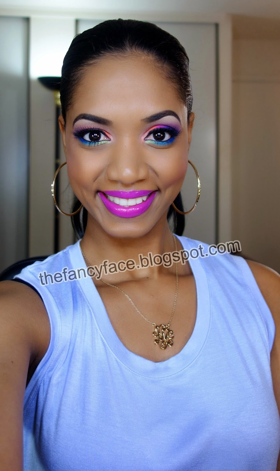 The Fancy Face MAKEUP LOOK Electric Neon Brights w/ the NEW Urban