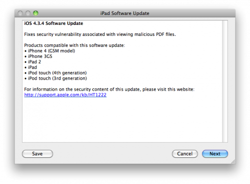 Apple Releases iOS 4.3.4 To Fix JailbreakMe Exploit