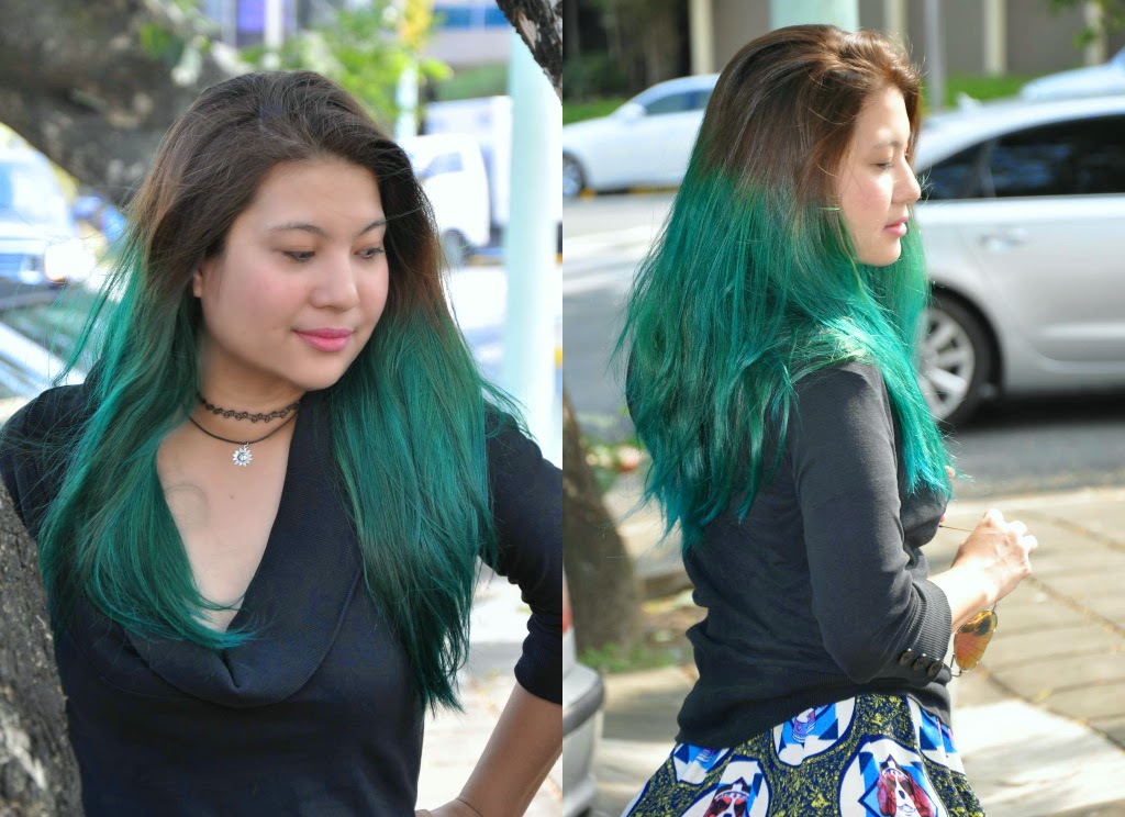 7. Ombre Green and Blue Hair Maintenance - wide 4