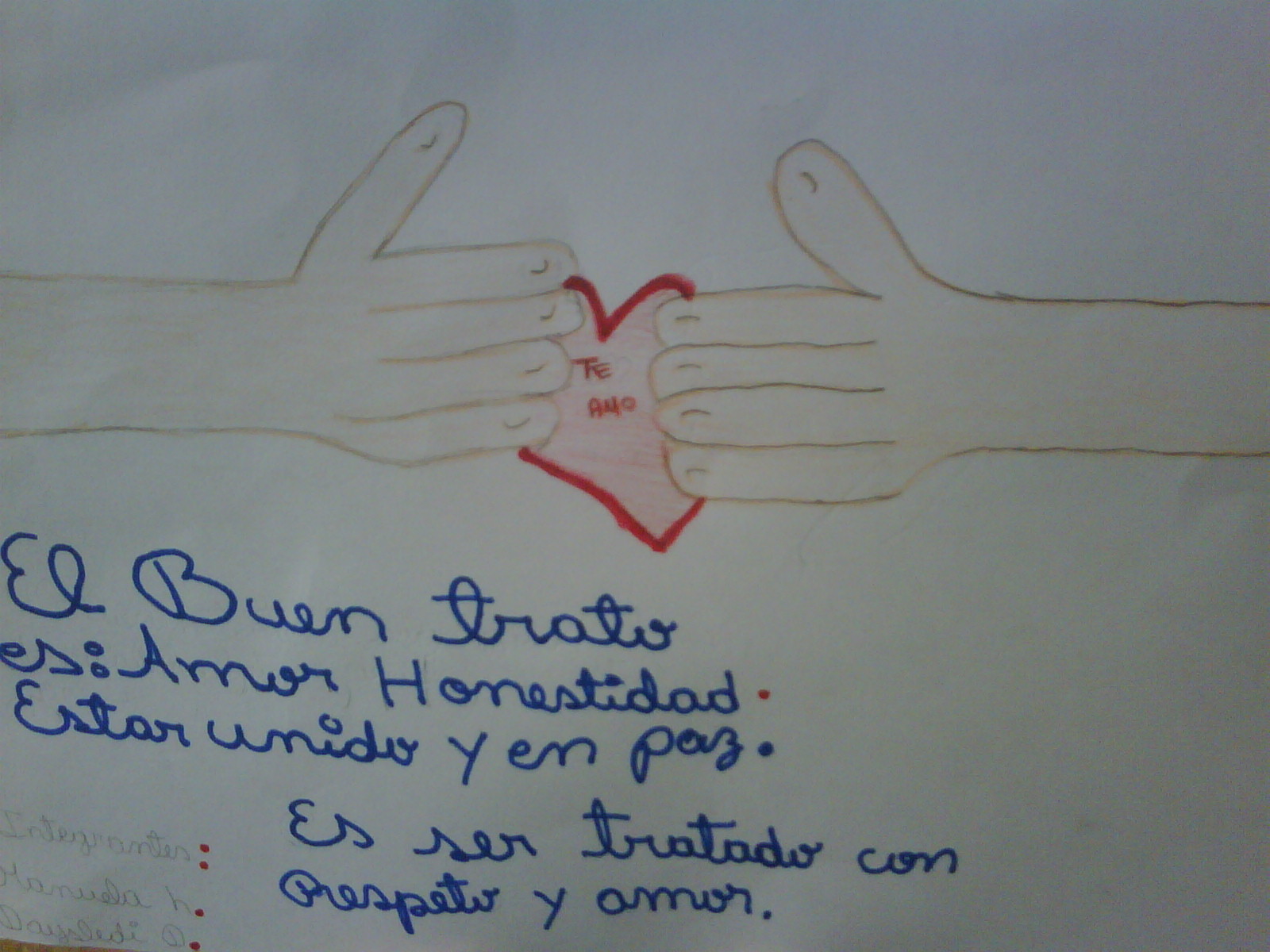 trato es amor, honestidad, estar unidos y en paz: es ser tratados con trato es amor, honestidad, estar unidos y en paz: es ser tratados con