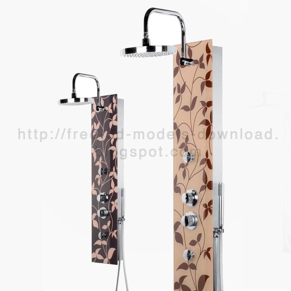 KAMELEO, Florial, 3d модель, 3d model, free download, душевая панель, душ, shower panel, скачать бесплатно, bathroom, Deante