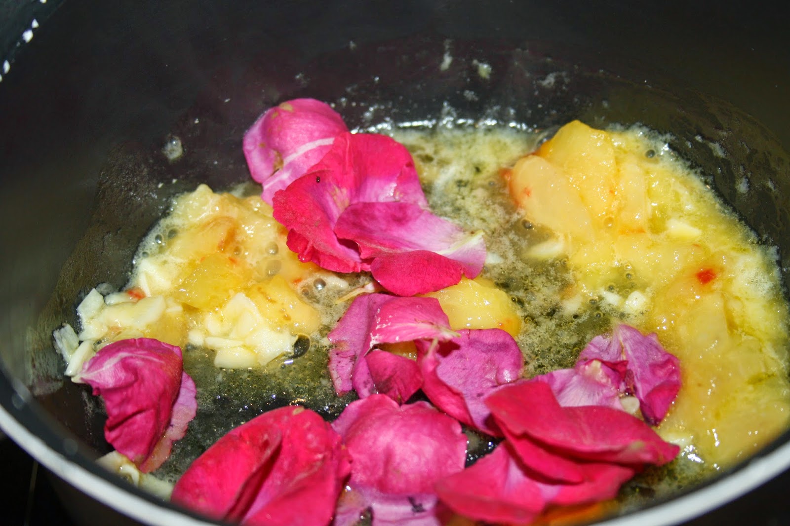 Caroline Makes.... Chicken in a Rose Petal Sauce